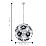 Lámpara Colgante Retro Estilo Acero 53x53x145 - Iluminacion | Bylmo
