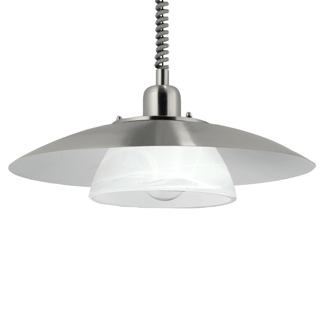 Lámpara Colgante Contemporáneo Gris ACERO Ajustable 1 Lámpara 36x36x110cm - Iluminacion | Bylmo