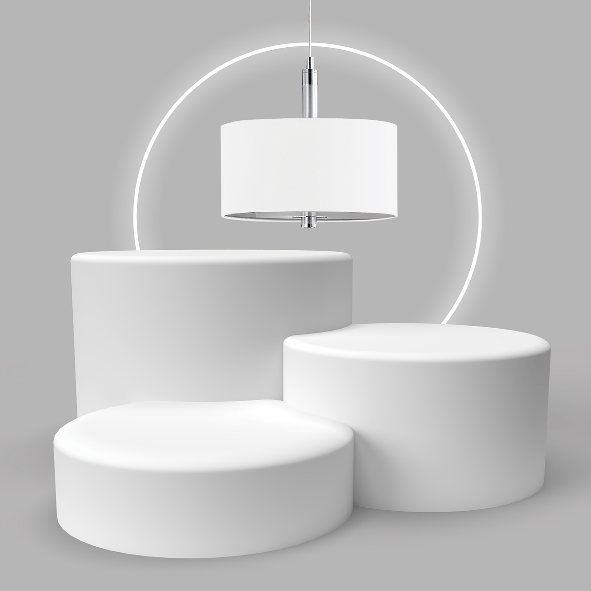 Lámpara Colgante Contemporáneo Beige Diseño Único 43x43x110cm Acero - Iluminacion | Bylmo