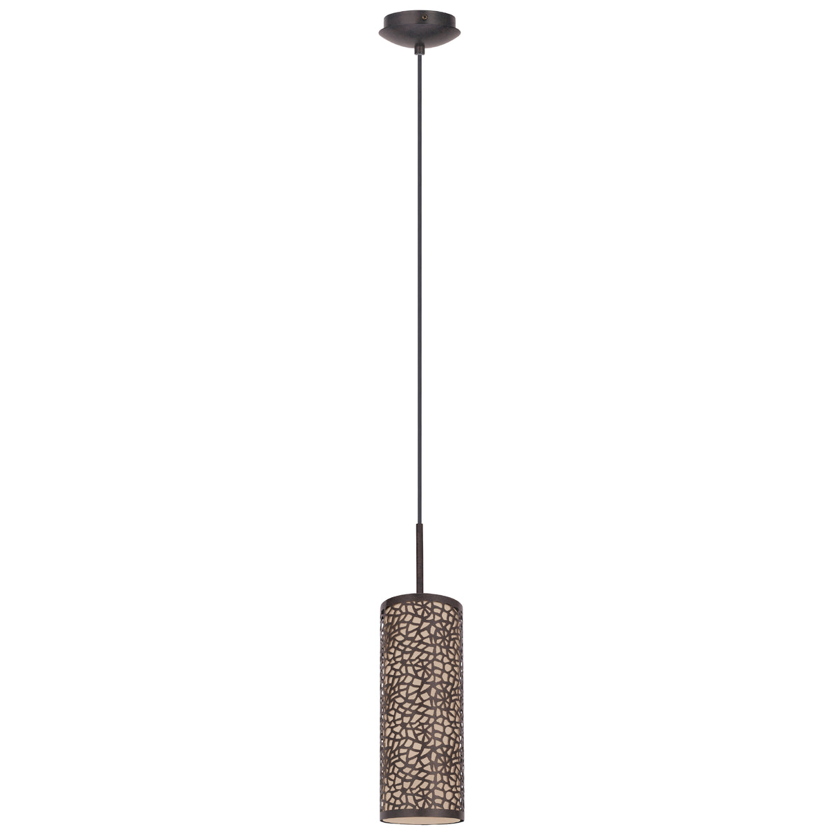 Lámpara Colgante Rústico de Acero 11x11x110cm Café Ajustable - Iluminacion | Bylmo