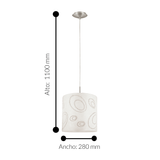 Lámpara Colgante Contemporáneo 1 Luz Beige Ajustable 1100 Lúmens - Iluminacion | Bylmo