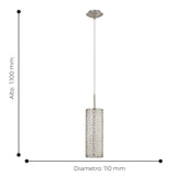Lámpara Colgante Rústico Gris Acero 1 Luz Ajustable 110V LED IP20 - Iluminacion | Bylmo