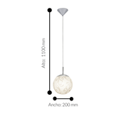 Lámpara Colgante Contemporáneo Gris Acero 1 Luz Ajustable 20x20x110cm - Iluminacion | Bylmo