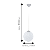 Lámpara Colgante Contemporáneo Gris Acero 1 Luz Ajustable 25x25x110 cm - Iluminacion | Bylmo
