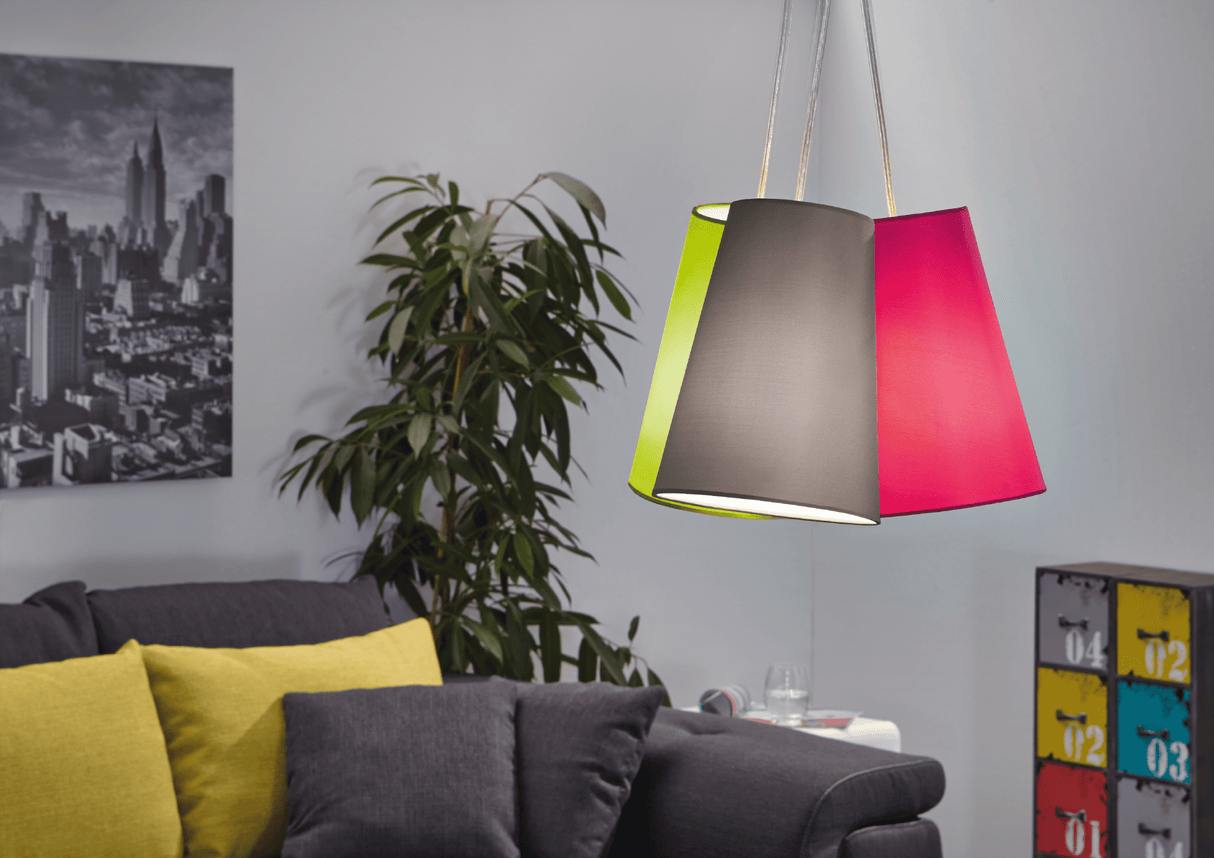 Lámpara Colgante Contemporáneo Multicolor 3 Luces LED Ajustable 30x30x110 cm - Iluminacion | Bylmo