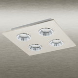 Lámpara de Techo Contemporáneo Gris 4 luces LED 1600 lúmenes - Iluminacion | Bylmo