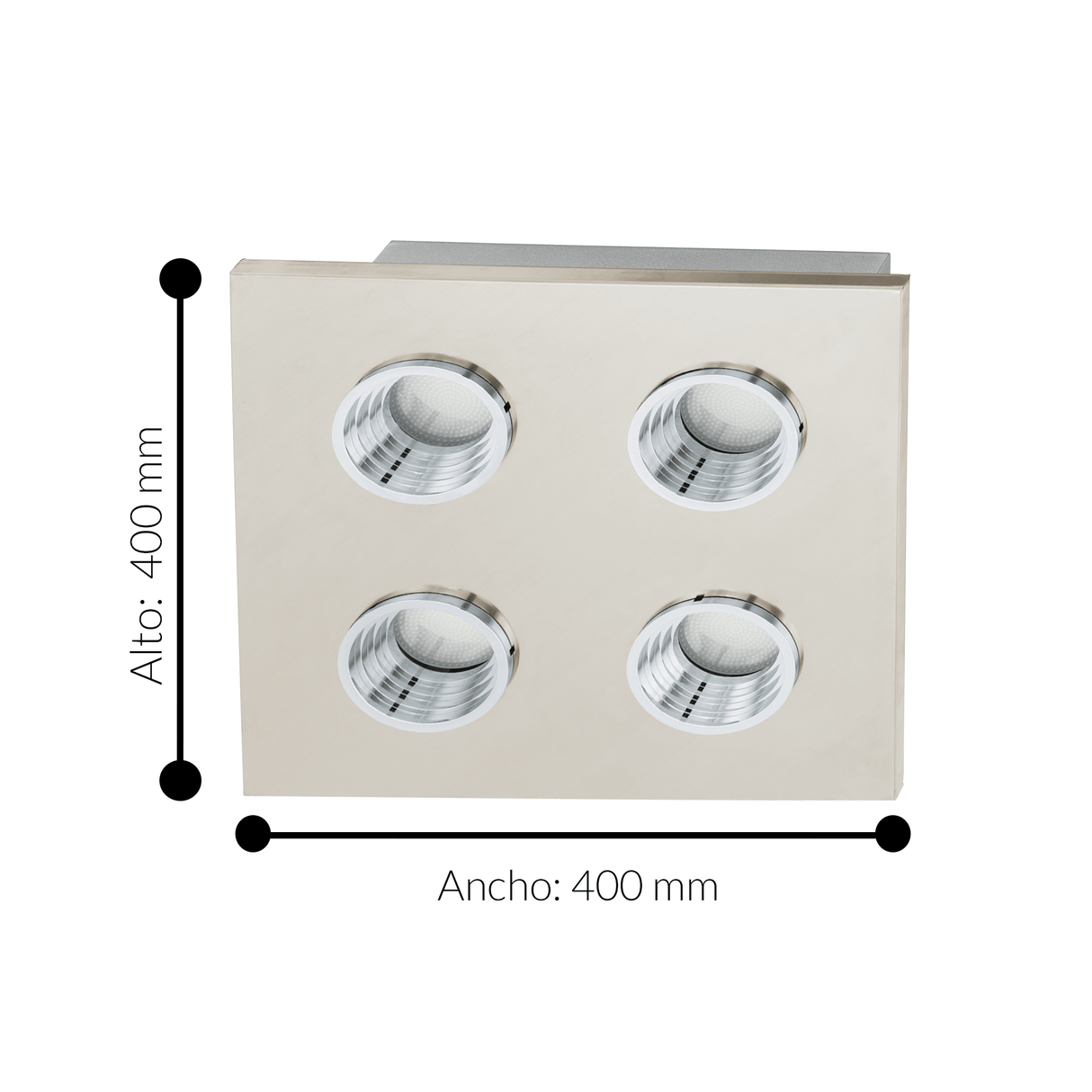 Lámpara de Techo Contemporáneo Gris 4 luces LED 1600 lúmenes - Iluminacion | Bylmo