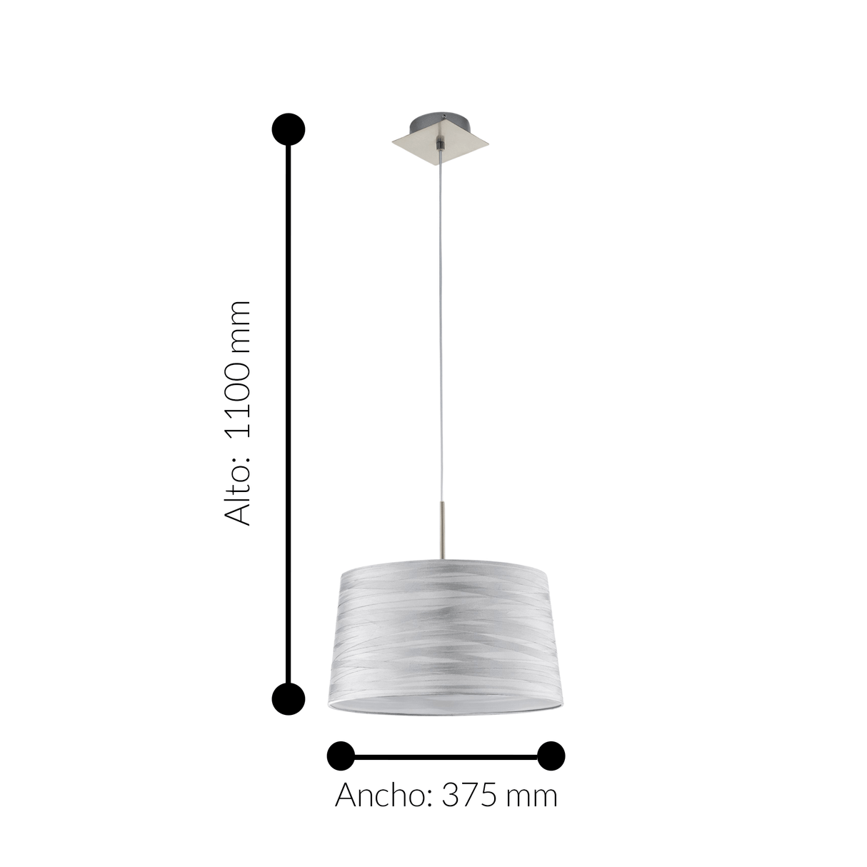 Lámpara Colgante Contemporáneo Gris ACERO Diseño Único - Iluminacion | Bylmo