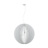 Lámpara Colgante Rústico Blanco 1 Luz Ajustable para Ambiente - Iluminacion | Bylmo