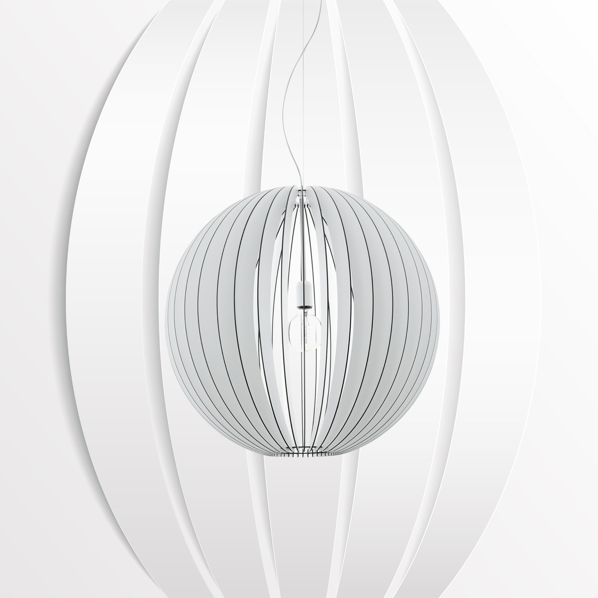 Lámpara Colgante Rústico Blanco 1 Luz Ajustable para Ambiente - Iluminacion | Bylmo