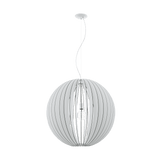 Lámpara Colgante Rústico Blanco 1 Luz Ajustable para Ambiente - Iluminacion | Bylmo