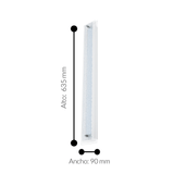 Lámpara Contemporáneo Gris 9x63cm ACERO Ajustable LED 1600L 1 Luz - Iluminacion | Bylmo