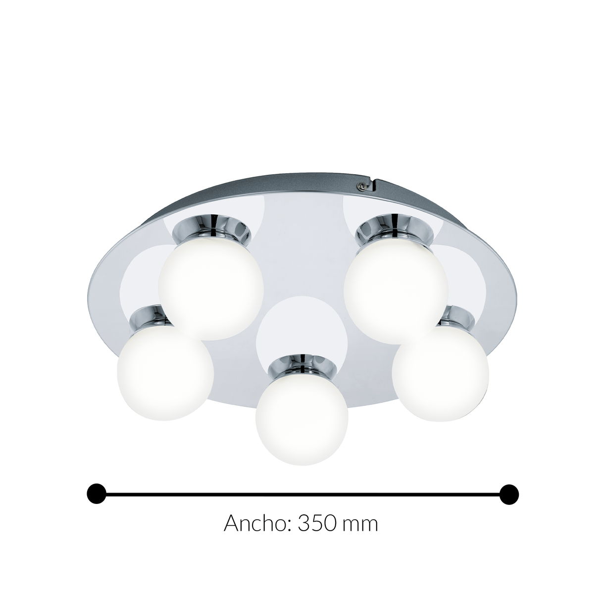 Lámpara Minimalista Gris Acero 35x35x10 cm Moderna - Iluminacion | Bylmo