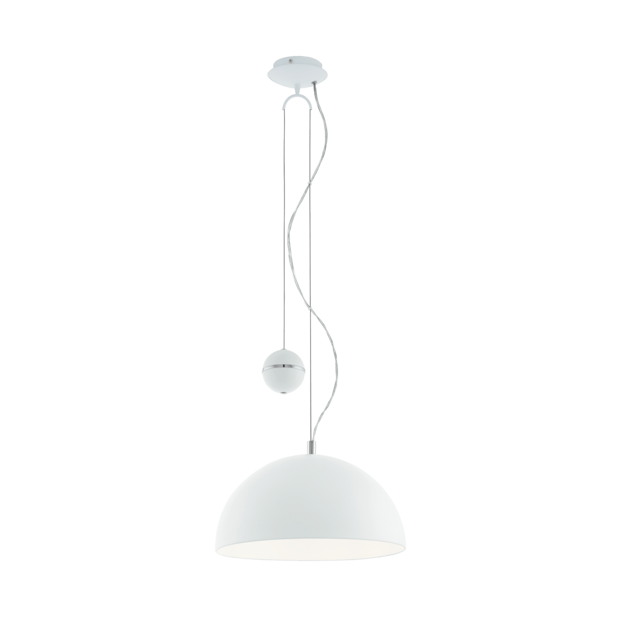 Lámpara Colgante Rústico Blanco 1 Luz Ajustable 38x38x110cm - Iluminacion | Bylmo