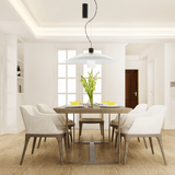 Lámpara Colgante Contemporáneo 49x49x110cm Negro Acero 1100L IP20 - Iluminacion | Bylmo