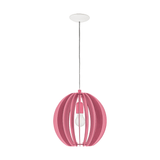 Lámpara Colgante Rústico Rosa 30x30x110 cm Madera Ajustable - Iluminacion | Bylmo