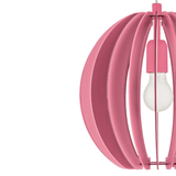 Lámpara Colgante Rústico Rosa 30x30x110 cm Madera Ajustable - Iluminacion | Bylmo