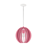 Lámpara Colgante Rústico Rosa 30x30x110 cm Madera Ajustable - Iluminacion | Bylmo