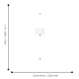 Lámpara Colgante Contemporáneo 35x35x150 Blanco Ajustable - Iluminacion | Bylmo