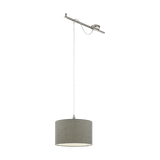Lámpara Colgante Contemporáneo Gris 1 Luz Ajustable ACERO 38x58x130cm - Iluminacion | Bylmo