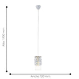 Lámpara Colgante Vintage Gris 1 Luz Ajustable 1100 Lúmenes - Iluminacion | Bylmo