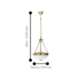 Lámpara Colgante Clásico Dorado Ajustable 1100 Lúmens - Iluminacion | Bylmo