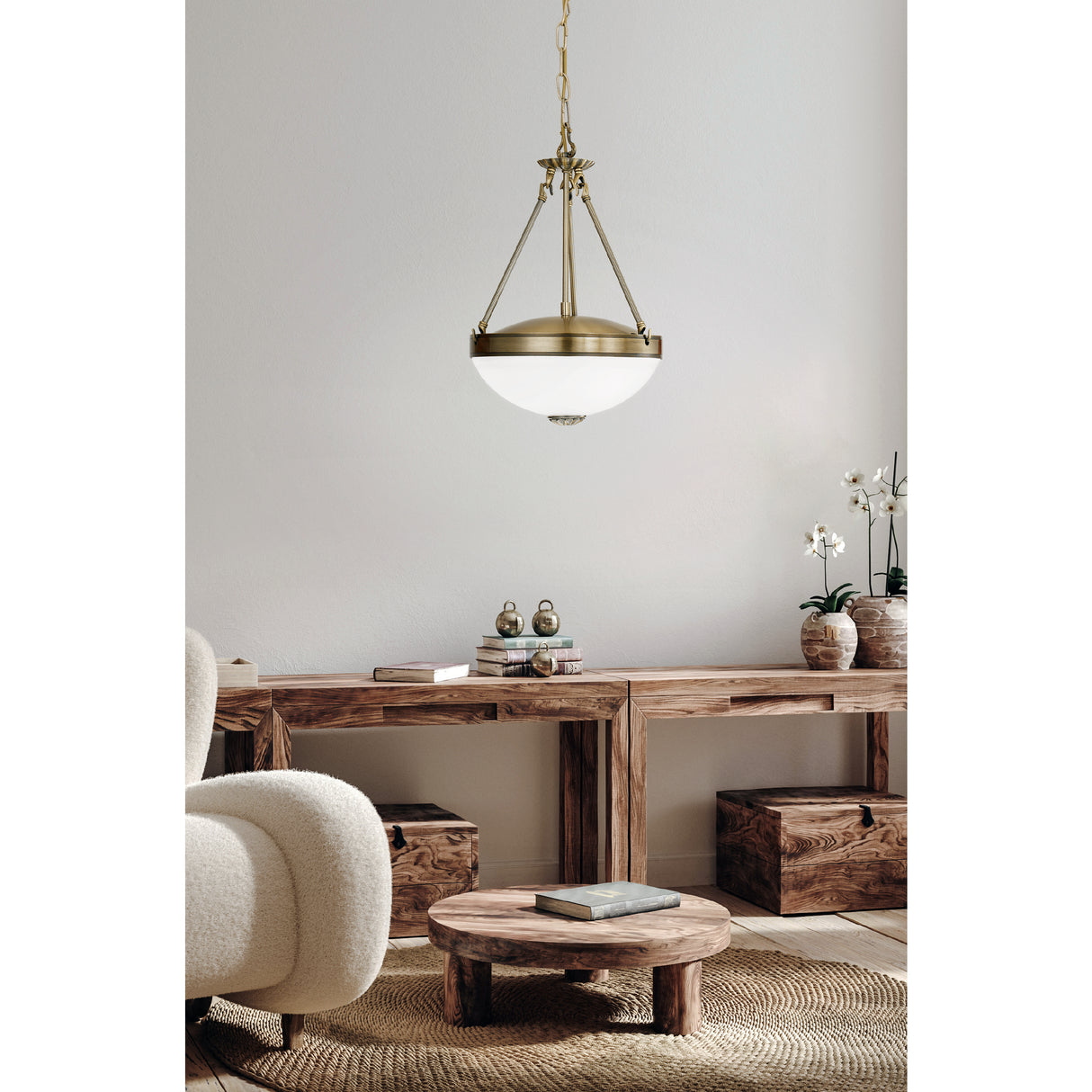 Lámpara Colgante Clásico Dorado Ajustable 1100 Lúmens - Iluminacion | Bylmo