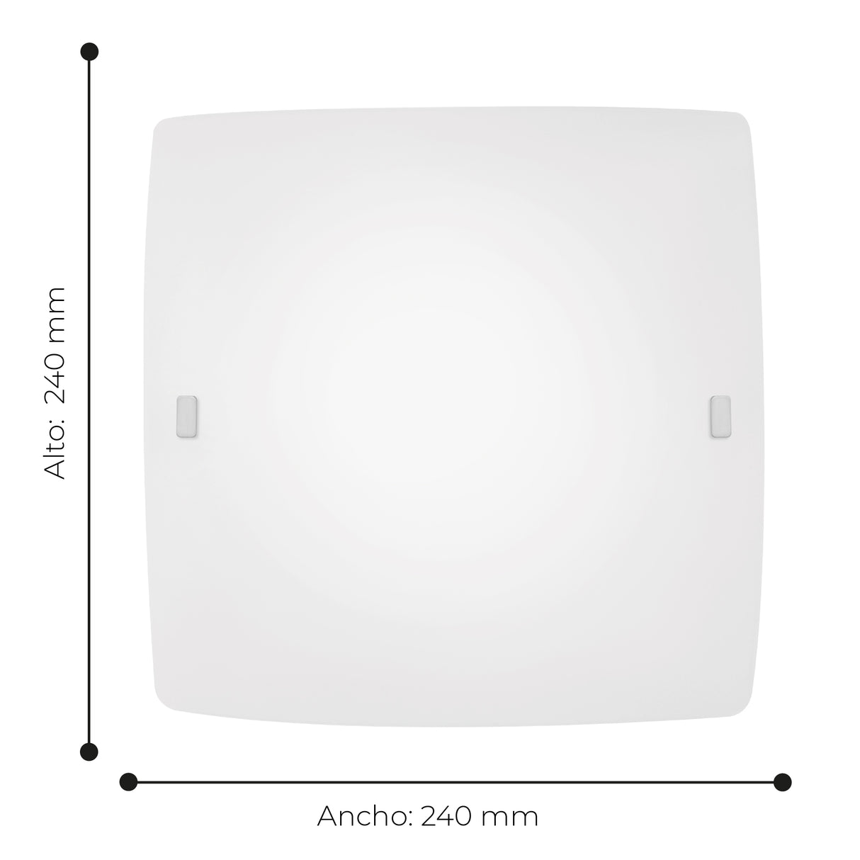 Lámpara de Pared Contemporáneo 24x24 Blanco Acero 1 Luz 1100 Lúmenes - Iluminacion | Bylmo