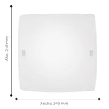 Lámpara de Pared Contemporáneo 24x24 Blanco Acero 1 Luz 1100 Lúmenes - Iluminacion | Bylmo