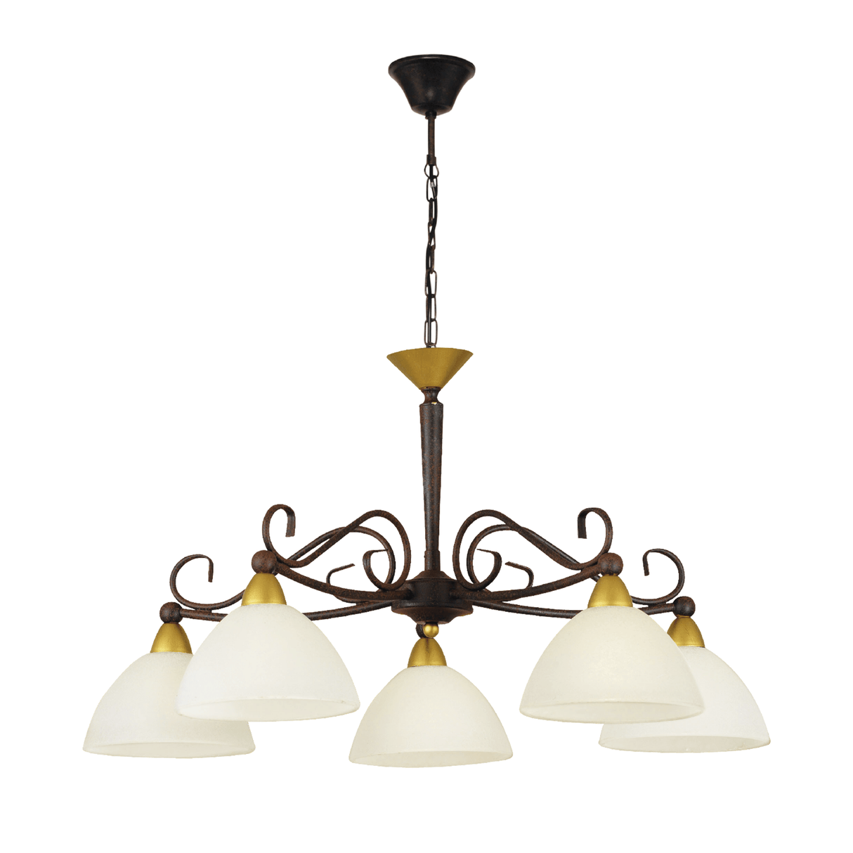 Lámpara Colgante Clásico 66x110 Café Ajustable 5 Luces - Iluminacion | Bylmo