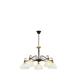 Lámpara Colgante Clásico 66x110 Café Ajustable 5 Luces - Iluminacion | Bylmo
