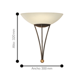 Lámpara de Pared Clásico 1 Luz 30x8x32 Café Acero IP20 - Iluminacion | Bylmo
