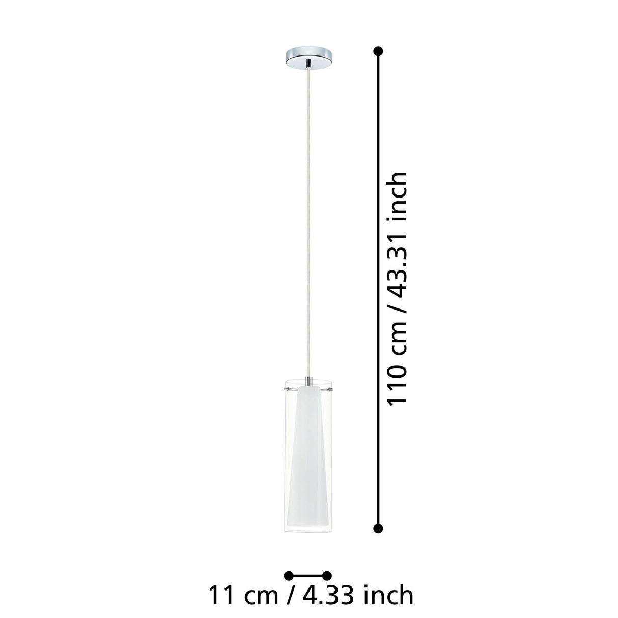 Lámpara Colgante Moderno Gris Acero 16x6x110cm Ambiente LED - Iluminacion | Bylmo