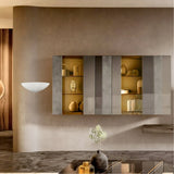 Lámpara de Pared Contemporáneo Gris 30x15x9cm Acero LED 1100 Lúmenes - Iluminacion | Bylmo