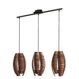 Lámpara Colgante Rústico 3 Luces Café Ajustable 1100 Lúmenes - Iluminacion | Bylmo