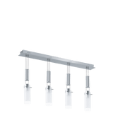 Lámpara Colgante Moderno Gris Acero Ajustable 110V 4 Luces - Iluminacion | Bylmo
