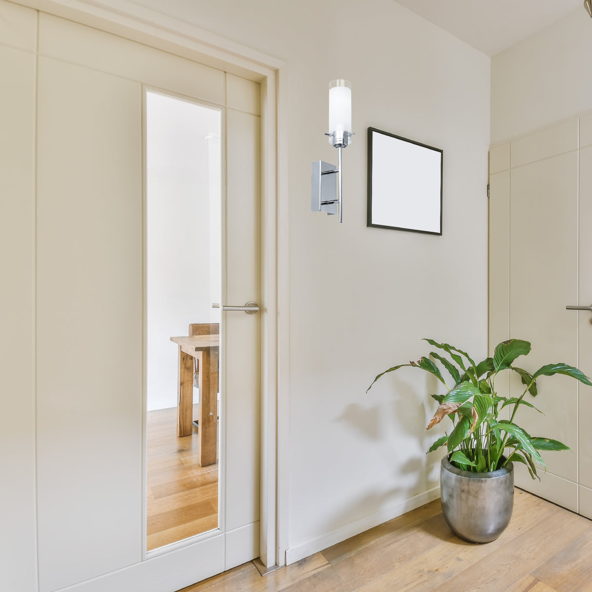 Lámpara de Pared Moderno ACERO Gris Sobrepuesta Ambiente 1 Luz LED - Iluminacion | Bylmo