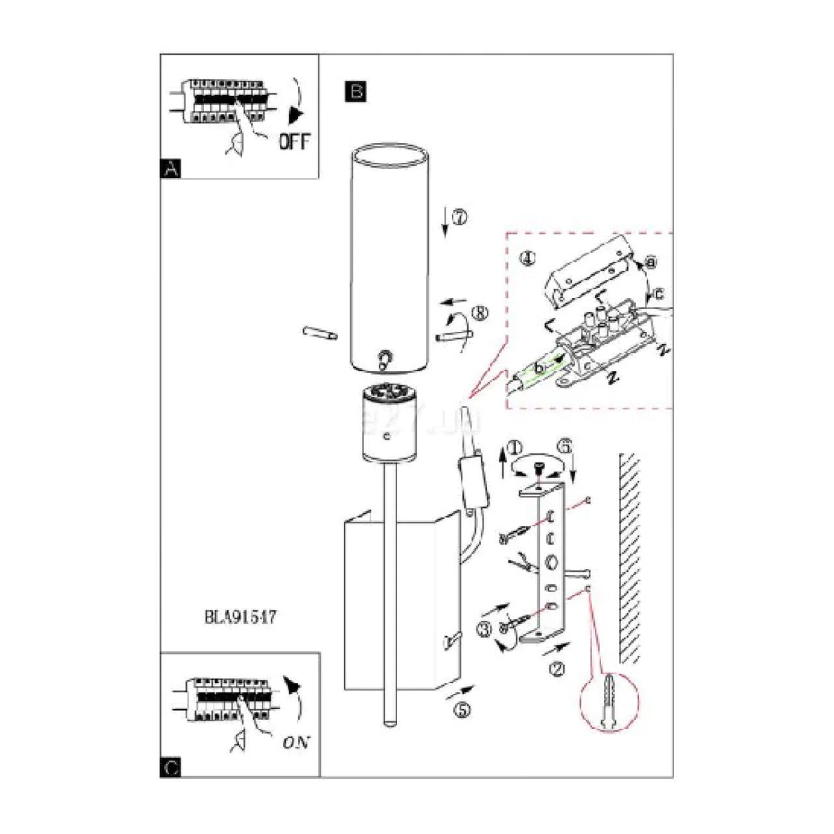 Lámpara de Pared Moderno ACERO Gris Sobrepuesta Ambiente 1 Luz LED - Iluminacion | Bylmo