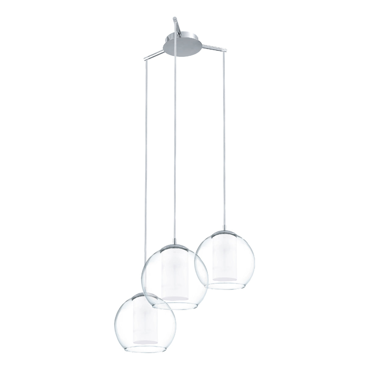 Lámpara Colgante Contemporáneo Gris ACERO 3 Luces Ajustable - Iluminacion | Bylmo