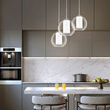 Lámpara Colgante Contemporáneo Gris ACERO 3 Luces Ajustable - Iluminacion | Bylmo