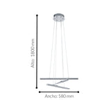 Lámpara Colgante Moderno Gris Acero 3 Luces Ajustable - Iluminacion | Bylmo