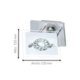 Lámpara Moderno Gris Acero 1 Luz 13x13x8 cm Diseño Único LED 450 Lúmenes - Iluminacion | Bylmo