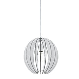 Lámpara Colgante Rústico Blanco 30x30x130cm Madera Ajustable - Iluminacion | Bylmo