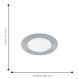 Lámpara Contemporáneo Gris Acero 33x33cm 1600 Lúmenes - Iluminacion | Bylmo