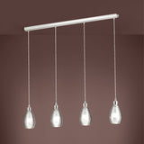 Lámpara Colgante Moderno Gris Acero 4 Luces Ajustable - Iluminacion | Bylmo
