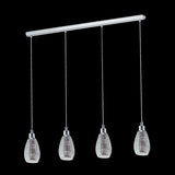 Lámpara Colgante Moderno Gris Acero 4 Luces Ajustable - Iluminacion | Bylmo