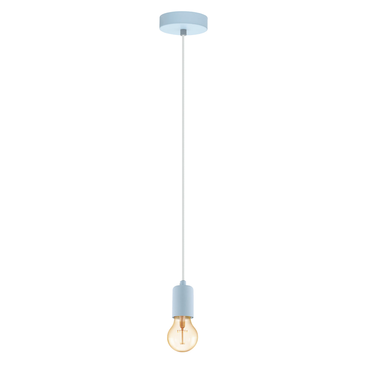 Lámpara Colgante Vintage Azul 1 Luz Ajustable 150cm ACERO - Iluminacion | Bylmo