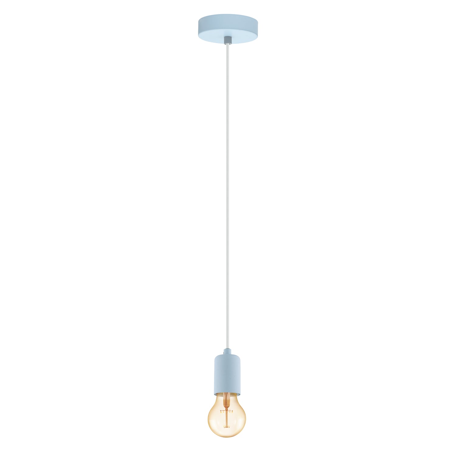Lámpara Colgante Vintage Azul 1 Luz Ajustable 150cm ACERO - Iluminacion | Bylmo