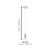 Lámpara Colgante Vintage Azul 1 Luz Ajustable 150cm ACERO - Iluminacion | Bylmo