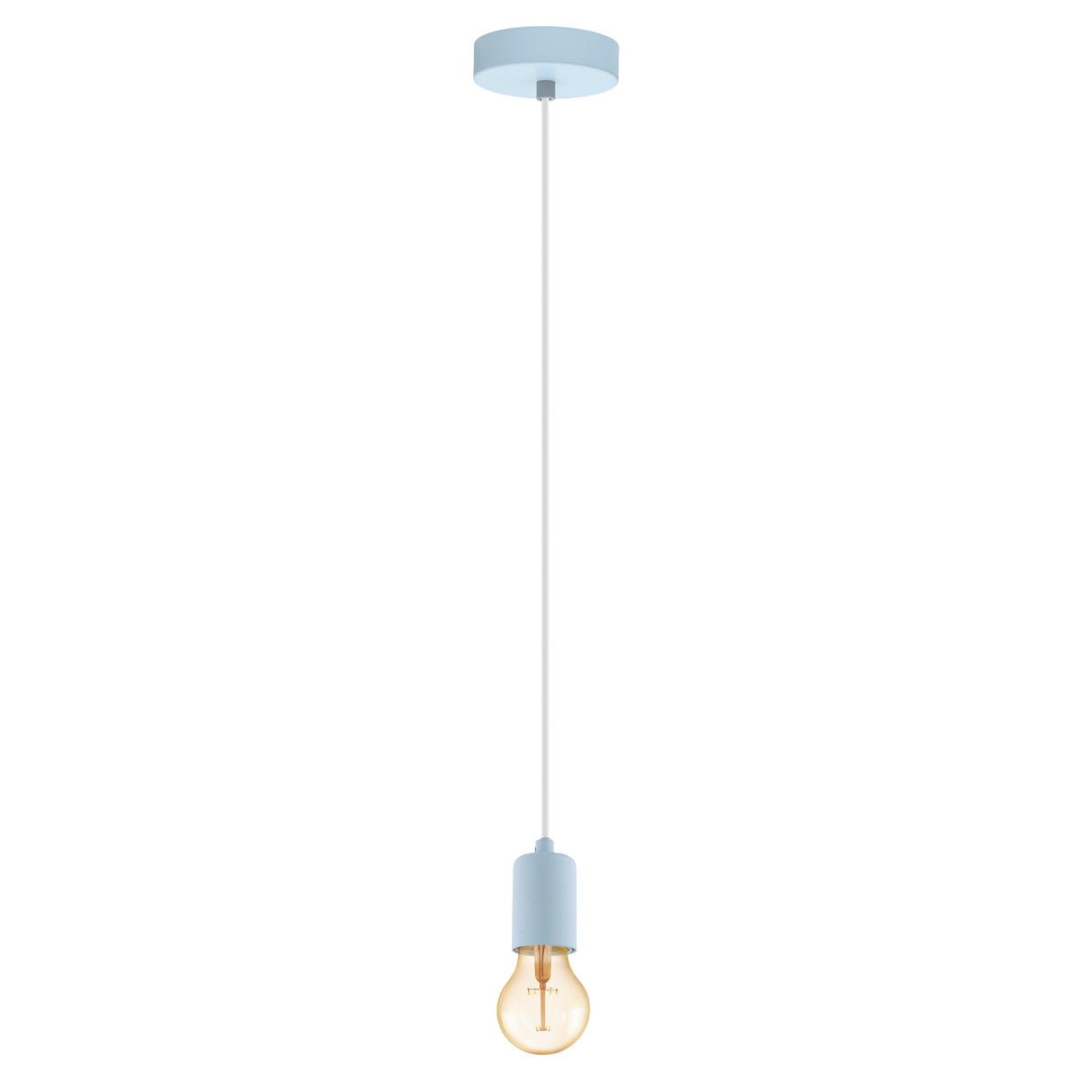 Lámpara Colgante Vintage Azul 1 Luz Ajustable 150cm ACERO - Iluminacion | Bylmo